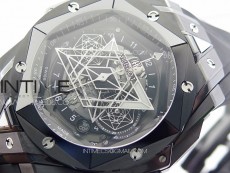 Big Bang Sang Bleu II Black Ceramic ZF Best Edition on Black Rubber Strap A1240