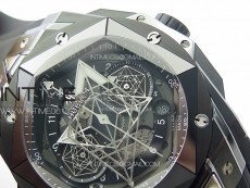 Big Bang Sang Bleu II Black Ceramic ZF Best Edition on Black Rubber Strap A1240