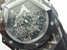 Big Bang Sang Bleu II Black Ceramic ZF Best Edition on Black Rubber Strap A1240