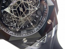 Big Bang Sang Bleu II Black Ceramic ZF Best Edition on Black Rubber Strap A1240