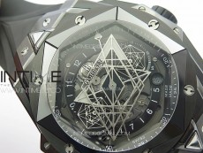 Big Bang Sang Bleu II Black Ceramic ZF Best Edition on Black Rubber Strap A1240