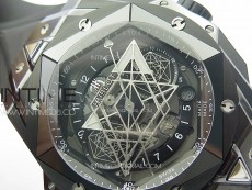 Big Bang Sang Bleu II Black Ceramic ZF Best Edition on Black Rubber Strap A1240