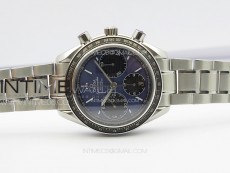 Speedmaster SS HRF 1:1 Best Edition Blue Dial Black Subdial on SS Bracelet A7750