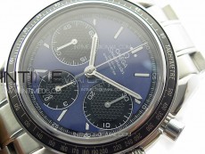 Speedmaster SS HRF 1:1 Best Edition Blue Dial Black Subdial on SS Bracelet A7750