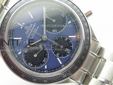 Speedmaster SS HRF 1:1 Best Edition Blue Dial Black Subdial on SS Bracelet A7750