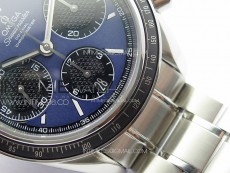 Speedmaster SS HRF 1:1 Best Edition Blue Dial Black Subdial on SS Bracelet A7750