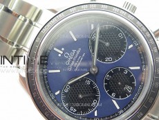 Speedmaster SS HRF 1:1 Best Edition Blue Dial Black Subdial on SS Bracelet A7750