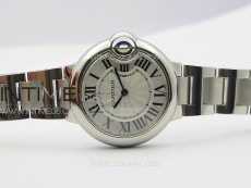 Ballon Bleu 33mm SS V20F 1:1 Best Edition White Textured Dial on SS Bracelet Gen Cal.157 Quartz