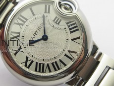 Ballon Bleu 33mm SS V20F 1:1 Best Edition White Textured Dial on SS Bracelet Gen Cal.157 Quartz