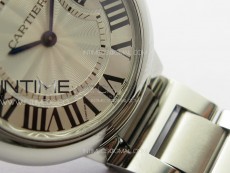Ballon Bleu 33mm SS V20F 1:1 Best Edition White Textured Dial on SS Bracelet Gen Cal.157 Quartz