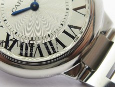 Ballon Bleu 33mm SS V20F 1:1 Best Edition White Textured Dial on SS Bracelet Gen Cal.157 Quartz