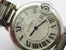 Ballon Bleu 33mm SS V20F 1:1 Best Edition White Textured Dial on SS Bracelet Gen Cal.157 Quartz