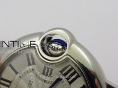 Ballon Bleu 33mm SS V20F 1:1 Best Edition White Textured Dial on SS Bracelet Gen Cal.157 Quartz