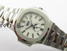 Nautilus 5726 Full Function SS PPF 1:1 Best Edition White Dial on SS Bracelet PPF324