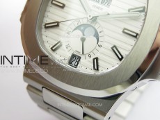 Nautilus 5726 Full Function SS PPF 1:1 Best Edition White Dial on SS Bracelet PPF324