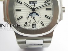 Nautilus 5726 Full Function SS PPF 1:1 Best Edition White Dial on SS Bracelet PPF324