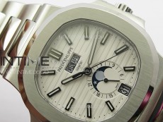 Nautilus 5726 Full Function SS PPF 1:1 Best Edition White Dial on SS Bracelet PPF324