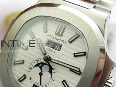 Nautilus 5726 Full Function SS PPF 1:1 Best Edition White Dial on SS Bracelet PPF324
