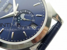 Annual Calendar Moonphase 5396 SS PPF 1:1 Best Edition Blue Dial on Black Leather Strap PPF324