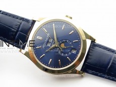 Annual Calendar Moonphase 5396 RG PPF 1:1 Best Edition Blue Dial on Black Leather Strap PPF324