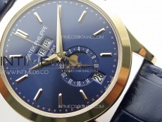 Annual Calendar Moonphase 5396 RG PPF 1:1 Best Edition Blue Dial on Black Leather Strap PPF324