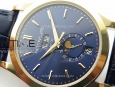 Annual Calendar Moonphase 5396 RG PPF 1:1 Best Edition Blue Dial on Black Leather Strap PPF324