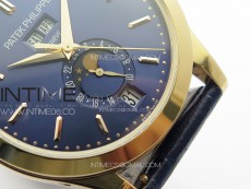 Annual Calendar Moonphase 5396 RG PPF 1:1 Best Edition Blue Dial on Black Leather Strap PPF324