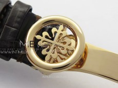 Annual Calendar Moonphase 5396 RG PPF 1:1 Best Edition White Sticks Dial on Black Leather Strap PPF324