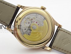 Annual Calendar Moonphase 5396 RG PPF 1:1 Best Edition White Sticks Dial on Black Leather Strap PPF324