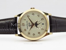 Annual Calendar Moonphase 5396 RG PPF 1:1 Best Edition White Numbers Dial on Black Leather Strap PPF324