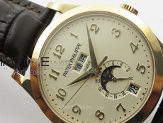Annual Calendar Moonphase 5396 RG PPF 1:1 Best Edition White Numbers Dial on Black Leather Strap PPF324