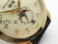 Annual Calendar Moonphase 5396 RG PPF 1:1 Best Edition White Numbers Dial on Black Leather Strap PPF324
