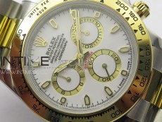 Daytona 116503 YG/SS APSF White Dial Stick Markers On YG/SS Bracelet Slim A7750 (same thickness as gen)