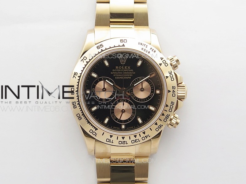 Daytona 116506 RG APSF Black Dial Sticks Markers On RG Bracelet Slim A7750 Daytona 116506 RG APSF Black Dial Sticks Markers On RG Bracelet Slim A7750