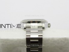 DateJust 31mm 72610 Crystals Bezel SS APSF Best Edition Blue Flowers Crystals Dial on Oyster Bracelet A2824