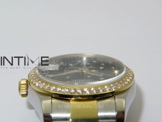 DateJust 31mm 72610 Crystals Bezel SS/YG APSF Best Edition Blue Flowers Crystals Dial on Oyster Bracelet A2824