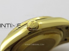 DateJust 31mm YG APSF Best Edition Green Flowers Crystals Dial on President Bracelet A2824