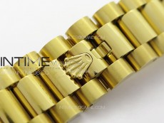 DateJust 31mm YG APSF Best Edition Green Flowers Crystals Dial on President Bracelet A2824