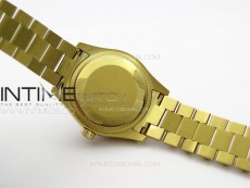 DateJust 31mm YG APSF Best Edition Green Flowers Crystals Dial on President Bracelet A2824