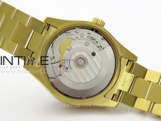 DateJust 31mm YG APSF Best Edition Green Flowers Crystals Dial on President Bracelet A2824