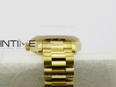 DateJust 31mm YG APSF Best Edition Green Flowers Crystals Dial on President Bracelet A2824