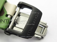 RM035-01 Forged Carbon Case KUF Best Edition Red Crown on Camouflage Rubber Strap MIYOTA8215