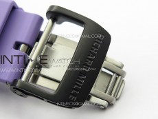 RM035-01 Forged Carbon Case KUF Best Edition White Crown on Purple Rubber Strap MIYOTA8215