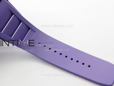 RM035-01 Forged Carbon Case KUF Best Edition White Crown on Purple Rubber Strap MIYOTA8215