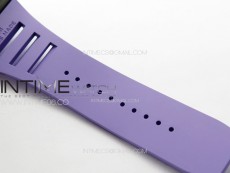 RM035-01 Forged Carbon Case KUF Best Edition White Crown on Purple Rubber Strap MIYOTA8215