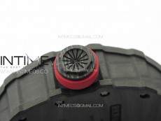 RM035-01 Forged Carbon Case KUF Best Edition Red Crown on Gray Rubber Strap MIYOTA8215