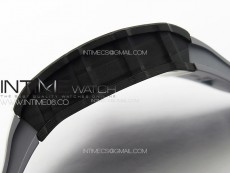 RM035-01 Forged Carbon Case KUF Best Edition Red Crown on Gray Rubber Strap MIYOTA8215