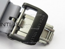 RM035-01 Forged Carbon Case KUF Best Edition Red Crown on Gray Rubber Strap MIYOTA8215