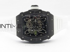RM035-01 Forged Carbon Case KVF Best Edition White Crown on White Rubber Strap MIYOTA8215