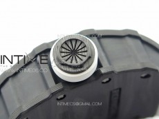 RM035-01 Forged Carbon Case KVF Best Edition White Crown on White Rubber Strap MIYOTA8215